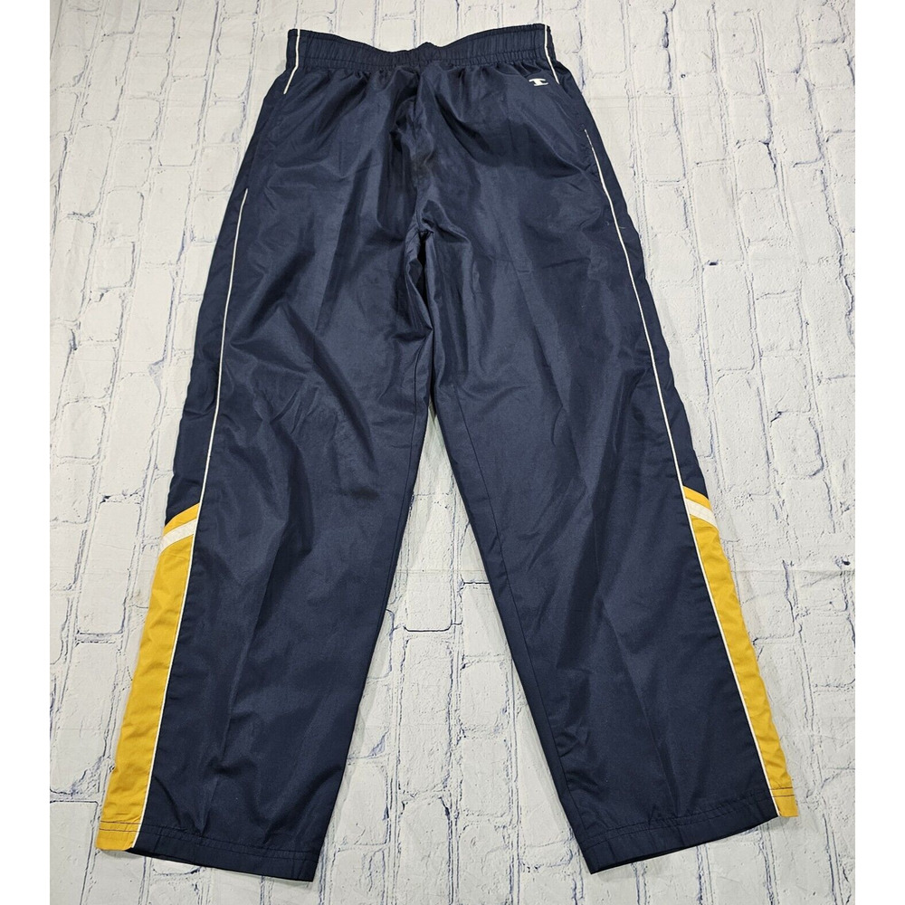 Champion WOMENS SIZE L Windbreaker Nylon Track Pants Navy Blue Mesh VINTAGE Y2K